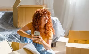Woman using smartphone